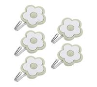Beavorty 5 Ganci Adesivi da Parete a Forma di Fiore, Set da 5 Pezzi, Mini Ganci Autoadesivi Decorativi per Cucina, Bagno e Ufficio, Resistenti e Salvaspazio, per Asciugamani, Chiavi