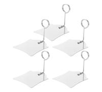 Beavorty 5 Pezzi Clip Metallico per Etichette Prezzi Riutilizzabile in | Argento, per Cartellini Alimenti e Prezzo, Uso in Farmacia e Negozio, Supporto Compatto