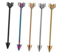 Beavorty 5 Pezzi Vite per Piercing Industriale Accessori per Ragazze