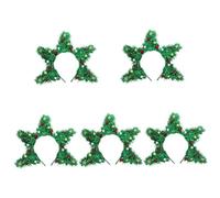 Beavorty 5 Pz Decorazioni Per Feste Di Natale Puntello Della Cabina Fotografica Di Natale Fascia Per Feste Di Natale Cerchio Per Dell'albero Di Natale Fascia Carina Green Pet，