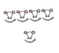 Beavorty 5 Set copricapo di ratto accessori per feste costume per Halloween Costume carino vestire gli animali fasce per animali topo da fascia per i e tessuto
