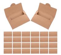 Beavorty 50 Pezzi Buste Portacarte in Carta Kraft Khaki per Carte da Viaggio e Documenti, Compatibilità Versatile di Scrivere Informazioni, per Saloni e Condomini