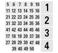 Beavorty 50 Pezzi Numeri da Tavolo Doppi in Pvc Bianco Nero, Segnaposto Numerici per Matrimoni, Banchetti ed Eventi, Targhe Identificative per Ristoranti e Sale Conferenze