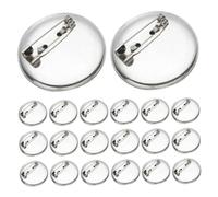 Beavorty 50 Pezzi Spilla a disco spilla rotonda badge personalizzati base della spilla distintivo rotondo spille dei pulsanti del distintivo autunnale Spilla fai da te lega Silver