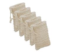 Beavorty 5pezzi Sacchetti Sapone in Cotone e Lino Da Borsa Esfoliante Con Coulisse Per Doccia Rete Per Creare e Conservare Saponi Per Ruvida e Zone Ruvide