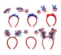 Beavorty 6 Pezzi Fascia Per Il Dell'indipendenza Orecchie Di San Decorazioni 4° Fascia Per Carnevale Per Delirio Patriottica Costume Plastica
