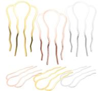 Beavorty 6 Pezzi Forcine per Chioma in Metallo Forma a Onde, Fermagli Eleganti e Semplici per Acconciature da Ragazze e Donne, Non Tirano Né Danneggiano i Chioma