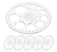 Beavorty 6 Pezzi Goniometro Circolare a 360° in Plastica Trasparente, Righello Multifunzione per Disegno Tecnico e Matematica, Strumento Goniometro per Studenti e Insegnanti, per Ufficio