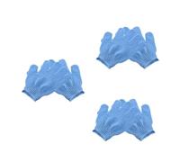 Beavorty 6 Pezzi Guanti Doccia Esfolianti in Nylon Guanto Scrub Elastico Peeling Facili Indossare e Lavare Blu