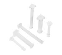 Beavorty 6 Pezzi Mini Colonne Romane in ABS per Decorazione Fai da Te, Sculture a Colonna per Micro Paesaggi e Tavoli di Sabbia, Statua Decorativa Leggera e Resistente per Progetti