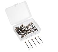 Beavorty 60 Pezzi Chiodi per Cornici Testa in Rame Nera, Puntine per Foto Resistenti e Riutilizzabili, Accessori per Fissaggio Rapido di Quadri e Decorazioni da Parete, Uso Fai da Te