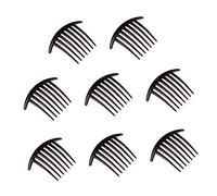 Beavorty 8pezzi Pettine Per Capelli in Plastica Pz Curvo Pettine Per Capelli Denti Laterali Per Donna Ragazza Medi Lunghi Uso Quotidiano Festa Regalo Nero