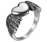 Beavorty Anello Da Dito Decorazione Dell'Anello Anelli Per Ragazze Anello A Cuore Decorazione Anello Con D'Angelo Gioielli Anello Anello A Cuore Da