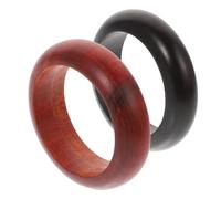 Beavorty Anello in Legno Vintage da Donna 2 Pezzi Design Creativo e Materiali Sintetici, Facile da Togliere, come Ornamento Decorativo le Dita