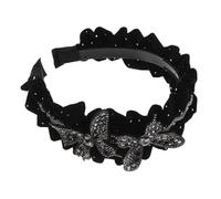 Beavorty archetto ad arco Banda per Strumenti di acconciatura per le donne fasce termali per ragazze fascia spa per lavare il viso fascia per la cura della pelle Velvet Black