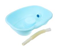 Beavorty Bacinella Lavacapelli Portatile Per Letto in Sicura Ergonomica Curva Del Collo Per Anziani Disabili e Famiglie Lavatesta Comodino Per Lavaggio Capelli Da Sdraiati