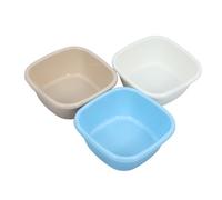 Beavorty Bacinella Per Lavare i Piatti e Lavabo Da Bagno 3 Pezzi, Grande Vasca Quadrata in Pp Spesso, Resistente Alla Deformazione, Set Da 3 Colori Per Uso Familiare e Lavaggio Quotidiano