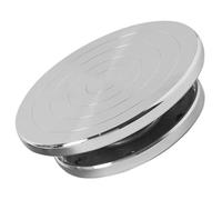 Beavorty Base Girevole in Lega di Alluminio per Argilla e Decorazione Torte, Piatto Rotante Cuscinetti e Anello Antiscivolo, Strumento per Modellazione Ceramica, 20 CM di Diametro