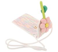 Beavorty Borsa Tracolla Donna Estiva Intrecciata in Cotone con Fiore, Leggera e Compatta per Spiaggia e Uscite Casual, Stile Giovane alla Moda