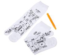 Beavorty Calzini Riflessologici in Cotone per Massaggio Piedi Unisex con Diagrammi Dettagliati e Resina, Set da 1 per Rilassamento e Benessere con Bastone Massaggiante Incluso