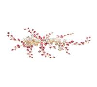 Beavorty Canda per a foglie d'oro la sposa sarà la fascia strass nuziale Nozze accessori per da sposa copricapo di foglie copricapo con foglie di perle Lega di zinco Roseo