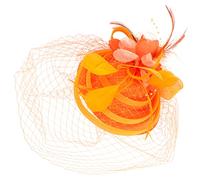 Beavorty cappello da tè strillone cappello della buonanotte divertente Calvo Fascia per barrette hair clip teiere accessori per per la sposa copricapo da sposa nylon Orange