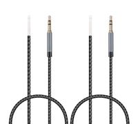 Beavorty Cavo Audio Stereo Jack 3, 5mm 30cm in Alluminio Nero 2 Pezzi