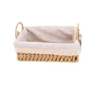 Beavorty Cestino Intrecciato di Vimini per Stoccaggio Tessuto, Contenitore Portaoggetti per Cucina e Decorazione Casa, Cesto Portafrutta e Portapane Elegante