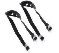 Beavorty Cinghia per Casco di Sicurezza Sottogola in Poliestere e Plastica, Set da 2 Pezzi Nera, Cinturino Rigido per Mento, Resistente All’usura, per Protezione Individuale nei Cantieri