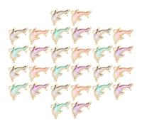 Beavorty Ciondoli a Forma di Delfino in Lega per Braccialetti e Orecchini Fai da Te, Set 40 Pezzi Multicolore Foro, Ornamenti Decorativi Leggeri per Creazione Gioielli Artigianali