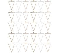 Beavorty Ciondolo Cavo Triangolare Colore Casuale 30 Pezzi in Lega Cornice Leggera e Solida per Creazione Gioielli per Processo Fai da Te e Realizzazione Artigianale
