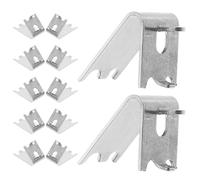 Beavorty Clip Supporto Congelatore e Frigorifero in Acciaio Inox 12 Pezzi - Morsetti e Pioli per Scaffalature Metalliche - Ricambio per Frigoriferi Domestici e Commerciali