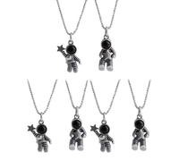 Beavorty Collana Astronauta Creativa in Acciaio Inox per Uomini e Coppie | Nero, Leggero e Resistente, Ciondolo Originale, Regalo per Piccoli Pensieri e Festa della Mamma