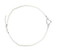 Beavorty collana di perle d'amore Collana a catena di choker per le donne Collana per la fidanzata collana di fascino del cuore catena collo di perle collana da donna lega
