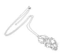 Beavorty Collana in Metallo Argento Gabbia Vuota per Pendente Cristallo e Pietra, Leggera e Resistente, Accessorio Fai-da-te per Natale e Compleanno