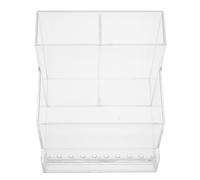 Beavorty Contenitore per Utensili da Manicure in Acrilico Trasparente | Organizer da Tavolo Semplice e Pratico, Vano Rimovibile, per Punte e Accessori, Stile Ordinato