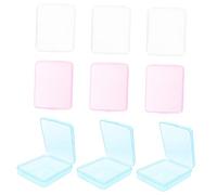 Beavorty Contenitori in Plastica Con Coperchi 9 Pezzi Porta Spugne Per Il Trucco Porta Orecchini Custodia Portatile Per Spugnette Da Viaggio Casuale