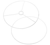 Beavorty Cornice Paralume Rotonda 40 Cm in Metallo Base E27, Accessorio Fai da Te per Lampada da Tavolo, Terra e Sospensione, Design Vintage Multifunzionale per Lampade a Soffitto