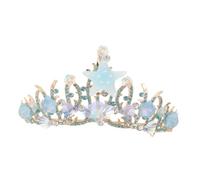 Beavorty Corona da Sirena in Lega Decorazioni Stella Marina e Conchiglia Copricapo Elegante per Costumi Tema Oceano Feste di Compleanno e Cosplay