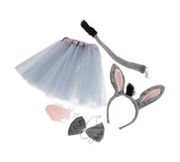 Beavorty Costume Coda e Orecchie D'asino Per Ragazzo Ragazza Accessorio Per Travestimenti Alla Moda Realizzato in Tessuto Morbido e Traspirante Adatto Per Halloween e Occasioni Speciali