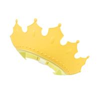 Beavorty Cuffia da Bagno a Forma di Corona Regolabile per Bambini in Tpe Protezione Occhi e Orecchie Leggera Colore Giallo per Lavare i Chioma in Sicurezza