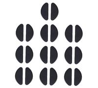 Beavorty Cuscinetti Nasali Autoadesivi Durevoli Per Occhiali 10 Set Di Clip Per Naso Non in Silicone Nero 1 5 Mm Di Spessore Facili Da Applicare
