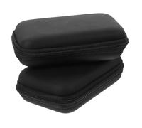 Beavorty Custodia Rigida Portatile per Microfono Wireless Cerniera, Borsa Portaoggetti Eva Resistente Nera, Scatola Protettiva Compatta per Accessori Audio e Mixer, Adatta a Trasporto