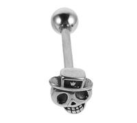 Beavorty Della Lingua Del Cranio Orecchini Con Teschio Gioielli Taglienti Anelli Per Sopracciglia Per Uomo Perno Della Lingua Fantastici Anelli Per La Lingua Acciaio Inossidabile