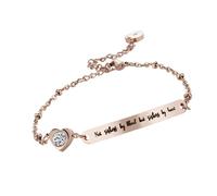 Beavorty Donna Not by Blood but by Heart Bracciale Regolabile in Acciaio Al Per Amici e Familiari Design Creativo e Semplice