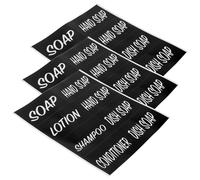 Beavorty Etichette Adesive Impermeabili per Dispenser di Sapone, 3 Fogli Autoadesivi per Bottiglie da Viaggio, per Bagno e Cucina