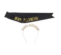 Beavorty Fasce Per Per Compleanno Set Decorazioni Con Copricapo e Fascia Accessori Per Feste Con Scintillanti Per Ragazze e