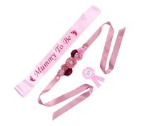 Beavorty Fascia e Spilla Per Maternità Design Floreale Fiori Materiale Morbido e Confortevole Regolabile e Versatile Per Shower e Eventi Speciali Regalo Premuroso Per Futura Mamma