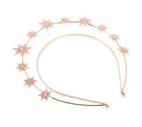 Beavorty fascia esagramma Spettacolo Accessori Scintilla a fascia fata mer copricapo della dea per le donne cerchio per donna copricapo femminile Lega di zinco Golden