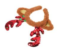 Beavorty Fascia Natalizia con Corna di Renna Morbide e Peluche per Donne e Ragazze Accessorio Testa Festivo per Feste di Natale Party Maglioni Brutti e Servizi Fotografici